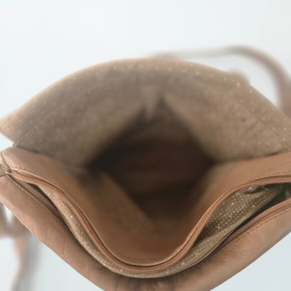 Kenneth Cole Leather Crossbody Bag Brown 12 X 10 inches - Picture 9 of 13